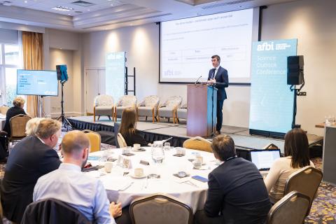 Dr Steven Morrison (Head of Livestock Production Sciences Branch) presenting at the Conference