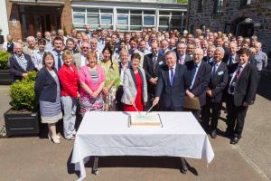 AFBI CEO, Prof Elaine Watson and Board Chair, Colm McKenna, cut the cake to celebrate AFBI’s 10th Anniversary with invited stakeholders at the recent AFBI Open Meeting AFBI CEO, Prof Elaine Watson and Board Chair, Colm McKenna, cut the cake to celebrate AFBI’s 10th Anniversary with invited stakeholders at the recent AFBI Open Meeting