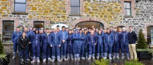 Ruth Kinkead (AFBI) far left pictured with Kildalton College students who recently visited AFBI Hillsborough and Steven Morrison (AFBI) far right. Ruth Kinkead (AFBI) far left pictured with Kildalton College students who recently visited AFBI Hillsborough and Steven Morrison (AFBI) far right.