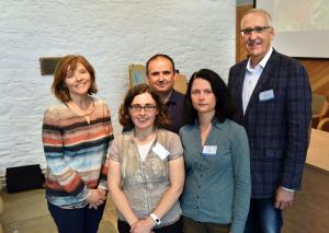 Speakers and chair at the Poultry Seminar. L to R: Claire Anderson, Elizabeth Ball, Nicolae Corcionivoschi, Stephanie Buijs, Martin Zuidhof Speakers and chair at the Poultry Seminar. L to R: Claire Anderson, Elizabeth Ball, Nicolae Corcionivoschi, Stephanie Buijs, Martin Zuidhof