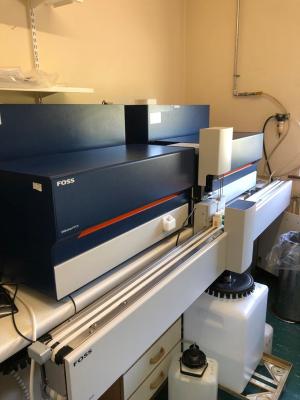 A MIR instrument which is used to predict the fat and protein content of milk, but which can also provide information on the metabolic and health status of individual cows A MIR instrument which is used to predict the fat and protein content of milk, but which can also provide information on the metabolic and health status of individual cows