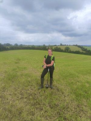 Joanne McGoldrick (Soil Sampler – RPS) at Millbank Farm, Killinchy, Co Down Joanne McGoldrick (Soil Sampler – RPS) at Millbank Farm, Killinchy, Co Down