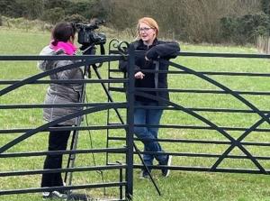 Dr Rachel Cassidy (AFBI) being interviewed for BBC NI Newsline Dr Rachel Cassidy (AFBI) being interviewed for BBC NI Newsline