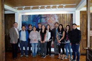 Dr Rodrigo Olave (AFBI) and Dr Fernando Munoz (University of Concepcion) with participants who attended the workshop at the Faculty of Forest Sciences, University of Concepcion, Chile. Dr Rodrigo Olave (AFBI) and Dr Fernando Munoz (University of Concepcion) with participants who attended the workshop at the Faculty of Forest Sciences, University of Concepcion, Chile.