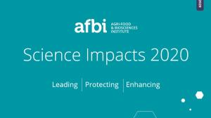 AFBI Science Impacts 2020 AFBI Science Impacts 2020