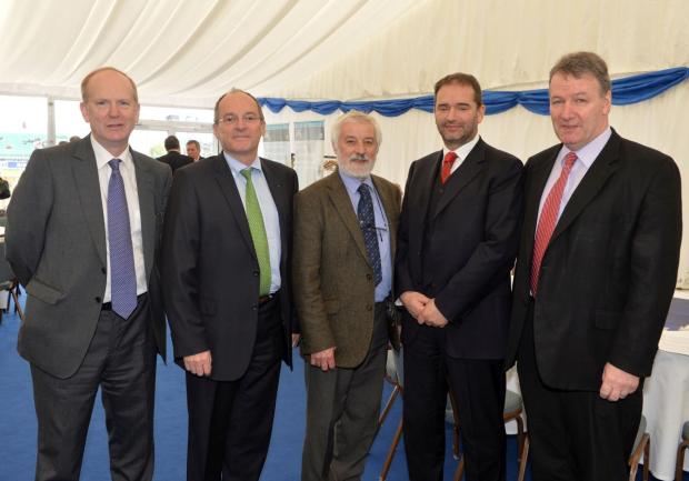 Attending the AFBI Industry event at Balmoral show and the launch of the Federation of Animal Science Annual Conference to be held in Belfast in 2016 are (from left to right) Dr Alistair Carson (DARD and BSAS President), Prof Philippe Chemineau (Federatio Attending the AFBI Industry event at Balmoral show and the launch of the Federation of Animal Science Annual Conference to be held in Belfast in 2016 are (from left to right) Dr Alistair Carson (DARD and BSAS President), Prof Philippe Chemineau (Federatio