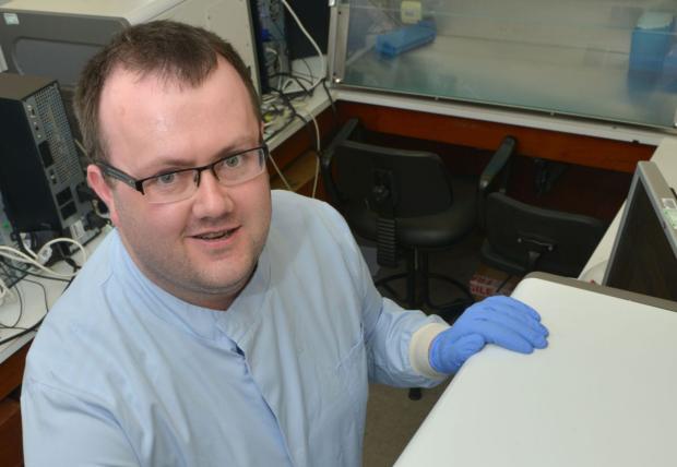 Visiting Scientist Dr P J Collins who will work and train in the porcine lab within AFBI’s Veterinary Sciences Division for the next two years. Visiting Scientist Dr P J Collins who will work and train in the porcine lab within AFBI’s Veterinary Sciences Division for the next two years.