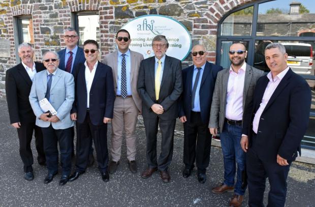 Visitors from Algeria pictured with Professor Trevor Gilliland, AFBI (centre) and Dr Simon Doherty, Blackwater Consultancy (far right)