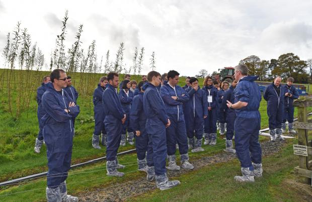Chris Johnston presenting to Supergen delegates at the Interreg V NPA WaterPro Water Quality Protection PilotSite