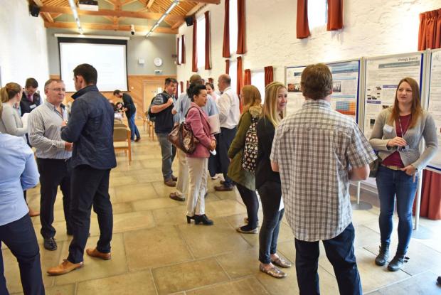 Delegates enjoying discussion and poster viewing