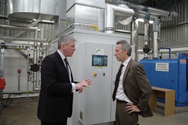 Mr Chris Johnston & Mr Ian Paisley discuss the research work at AFBI’s Environment & Renewable Energy Centre