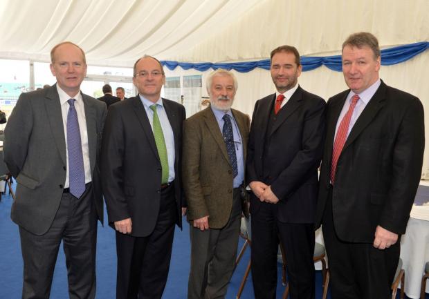 Attending the AFBI Industry event at Balmoral show and the launch of the Federation of Animal Science Annual Conference to be held in Belfast in 2016 are (from left to right) Dr Alistair Carson (DARD and BSAS President), Prof Philippe Chemineau (Federatio