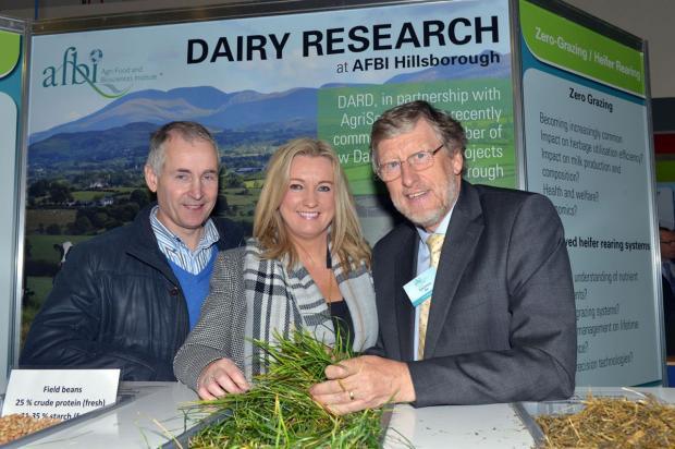 John and Jo-Anne Dobson (MLA) with Dr Trevor Gilliland (AFBI Hillsborough).