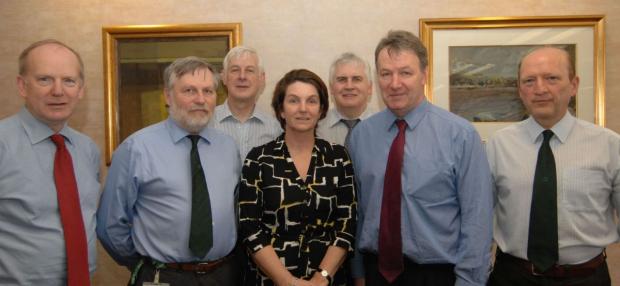 Dr Sinclair Mayne, AFBI, Malcolm Beattie, DARD Forest Service, Professor Alistair McCracken, AFBI, Professor Nicola Spence, DEFRA, John-Joe O’Boyle, DARD Forest Service, Professor Seamus Kennedy, AFBI, Stuart Morewood DARD Forest Service.