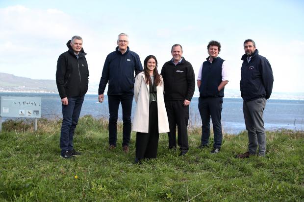 Jarle Velle (Project Manager, Skipsteknisk), Hans Ove HolmØy, Marta Barrilado (Project Manager, Astilleros Armon Vigo S.A.), Pieter-Jan Schön (Director, Environment & Marine Sciences, AFBI), Philip Jeffers (Project Manager, AFBI) and Santiago Martin