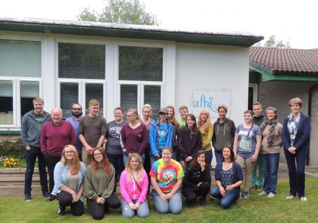 Dr Kristin Getter and Dr Susan Gruber with students from the Department of Horticulture at Michigan State University who visited AFBI Loughgall recently as part of their faculty lead study programme abroad.