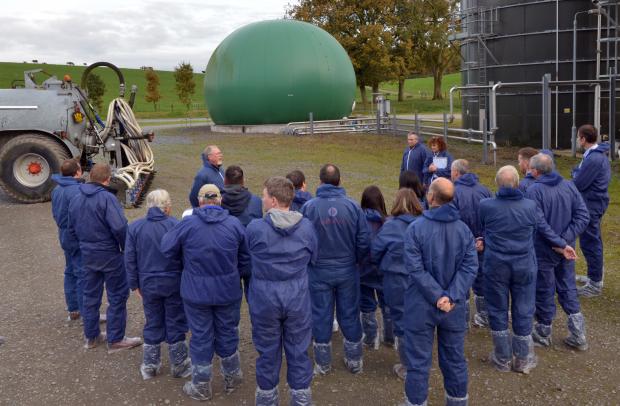 Participants on the site visit to the AFBI AD plant