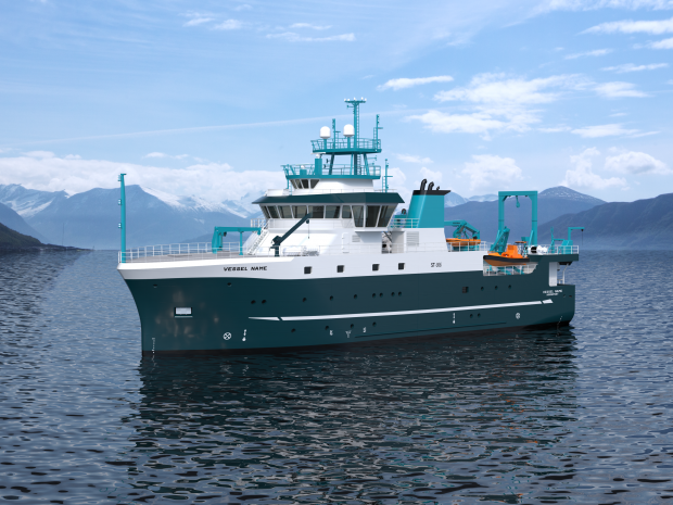 A computer generated rendering image of the new AFBI Research Vessel