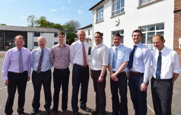 From left to right the line up of speakers at the Dairy Technical Seminar included John Bailey (AFBI), Sinclair Mayne (AFBI), Peter Purcell (AFBI), James Campbell (AgriSearch), Andrew Dale (AFBI), Conrad Ferris (AFBI), Steven Morrison (AFBI) and Gareth Ar