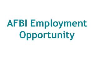 AFBI Employment