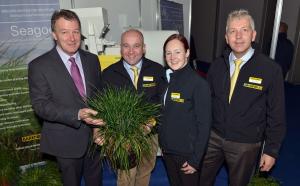 Professor Seamus Kennedy (AFBI CEO), David Linton (Barenbrug NI), Mhairi Dawson (Barenbrug Scotland) and James Ingles (Head of Agriculture, Barenbrug UK)