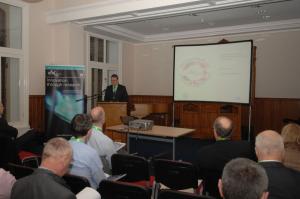 Professor Seamus Kennedy (AFBI CEO) welcoming delegates to the recent Agri-Food Forum held in Belfast