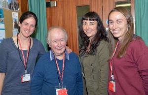 Pictured at the event L-R, Martsje Hell (Firmount Vet Clinic), Des Thompson (Retired), Maria Guelbenzu (AFBI) and Rachel Frew (Downe Veterinary Clinic).