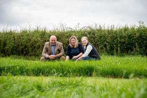 David Linton (Barenbrug, Agriculture Commercial Manager), Gillian Young (AFBI Grass Breeder) and Mhairi Dawson (Barenbrug, Product Manager).