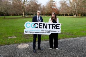 Minister for Further and Higher Education, Research, Innovation and Science, Simon Harris TD and Secretary of State for Science, Innovation and Technology, Michelle Donelan, pictured at Farmleigh, Dublin this afternoon, where they announced €70 million fo