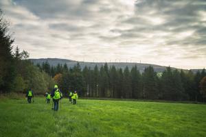 RPS staff setting out for a day of soil sample collection, Baronscourt, Omagh (courtesy of Brian Moore)