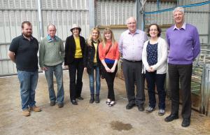 From left to right Noel Claffey (Teagasc), Malachy Connolly (AFBI), Linda Farmer (AFBI), Vasiliki Gkarane (UCD), Janeen McKinnie-Hill (AFBI), Michael Diskin (Teagasc), Aurelie Aubry (AFBI) and Paul Allen (Teagasc).