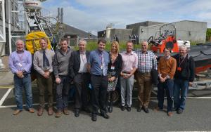 The group from the Lough Neagh Fishermen’s Co-operative Society (LNFCS) who recently visited AFBI facilities.