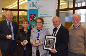 John Clarke’s daughter, Miriam Hanna and niece, Rosemary McGarry, bring material for an exhibit to celebrate his achievements in potato breeding in Northern Ireland.