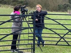 Dr Rachel Cassidy (AFBI) being interviewed for BBC NI Newsline