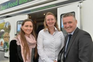(L-R) Ms Gill Gallagher (Sustainable Intensification Development Manager, Devenish Nutrition), Dr Elizabeth Magowan (AFBI) and Mr Patrick McLaughlin (CEO, Devenish Nutrition UK and Ireland) pictured at the AFBI Open Meeting.