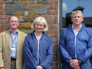 Dr Gary Lyons (AFBI), Ambassador Shan Morgan (Deputy Permanent Representative to the EU) and Chris Johnston (AFBI)