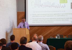  Dr John Bailey presenting at the Dairy Technical Seminar at AFBI Hillsborough
