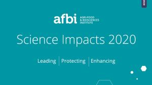 AFBI Science Impacts 2020