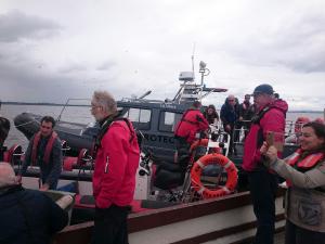 Experts visiting eel fishery on Lough Neagh