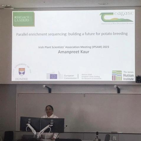 Amanpreet Kaur from Teagasc examining parallel enrichment sequencing to help build the future of potato breeding